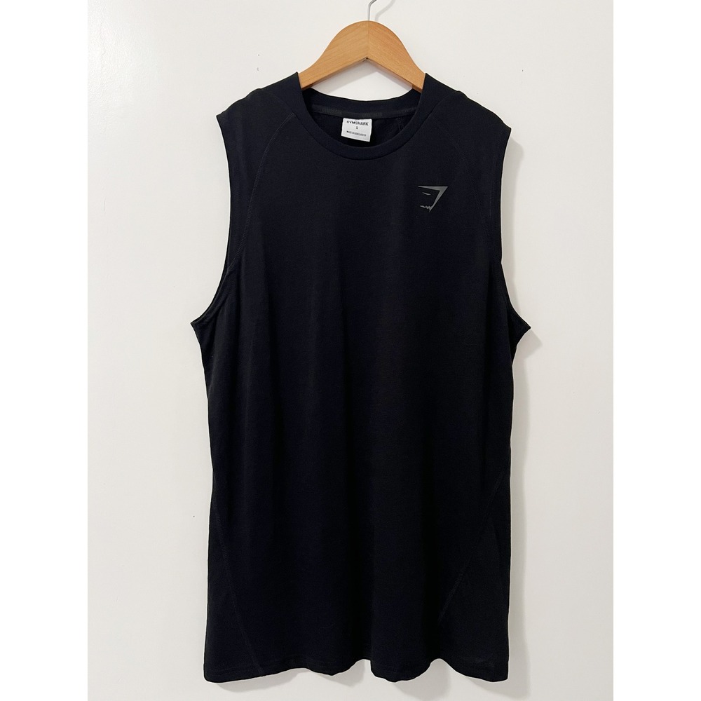 Gymshark Sleeveless Black Athletic Tank Top Men's Size S Training Workout‎